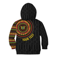 Personalised Ghana Kid Hoodie African Tribal Mix Kente Patterns