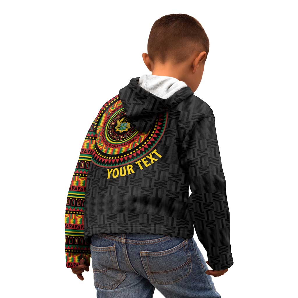 Personalised Ghana Kid Hoodie African Tribal Mix Kente Patterns