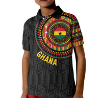 Personalised Ghana Kid Polo Shirt African Tribal Mix Kente Patterns