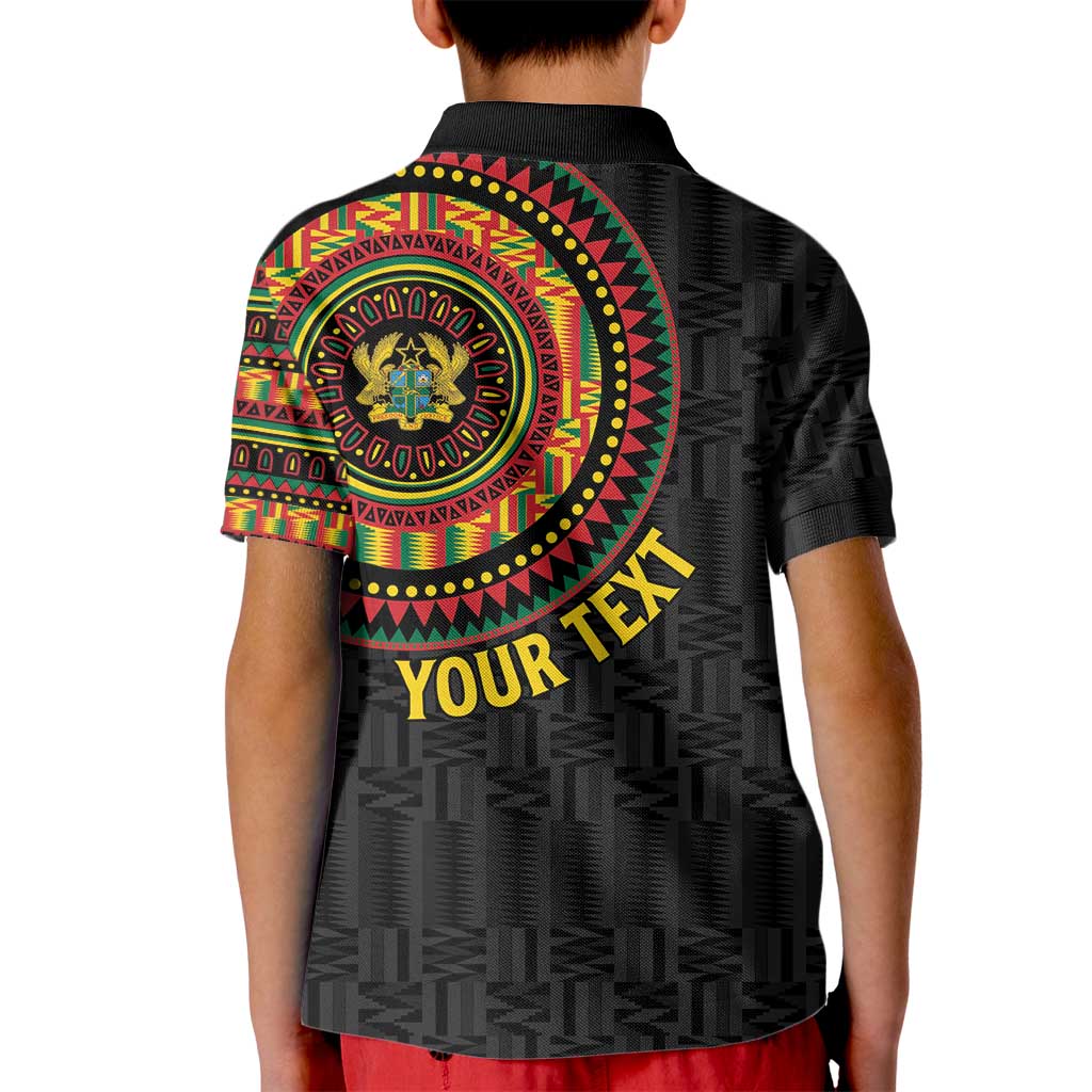 Personalised Ghana Kid Polo Shirt African Tribal Mix Kente Patterns