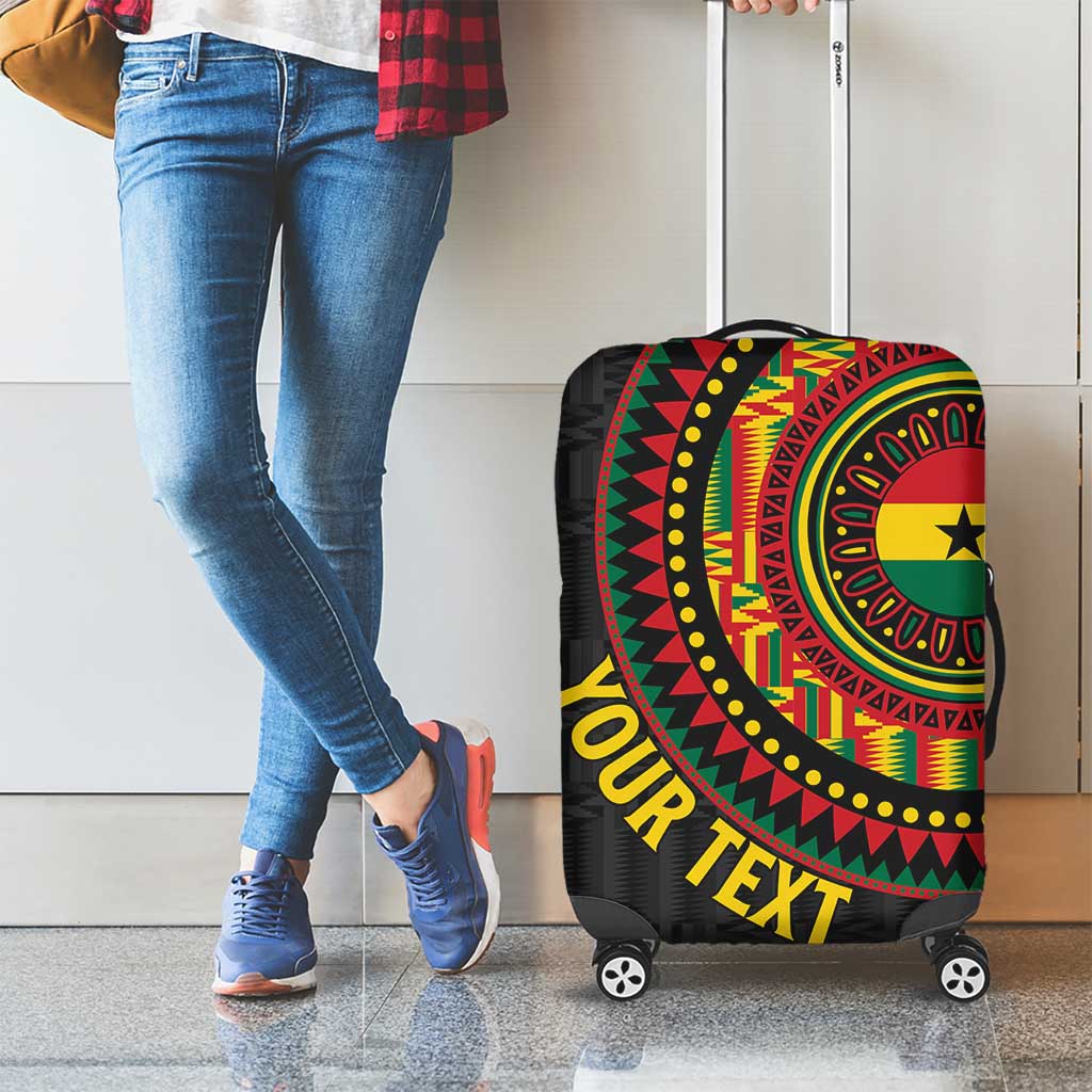Personalised Ghana Luggage Cover African Tribal Mix Kente Patterns