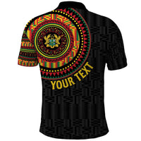 Personalised Ghana Polo Shirt African Tribal Mix Kente Patterns