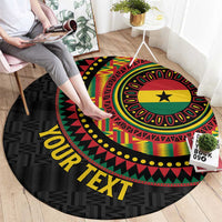 Personalised Ghana Round Carpet African Tribal Mix Kente Patterns