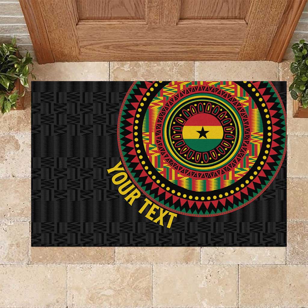 Personalised Ghana Rubber Doormat African Tribal Mix Kente Patterns