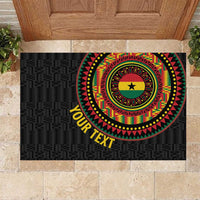 Personalised Ghana Rubber Doormat African Tribal Mix Kente Patterns