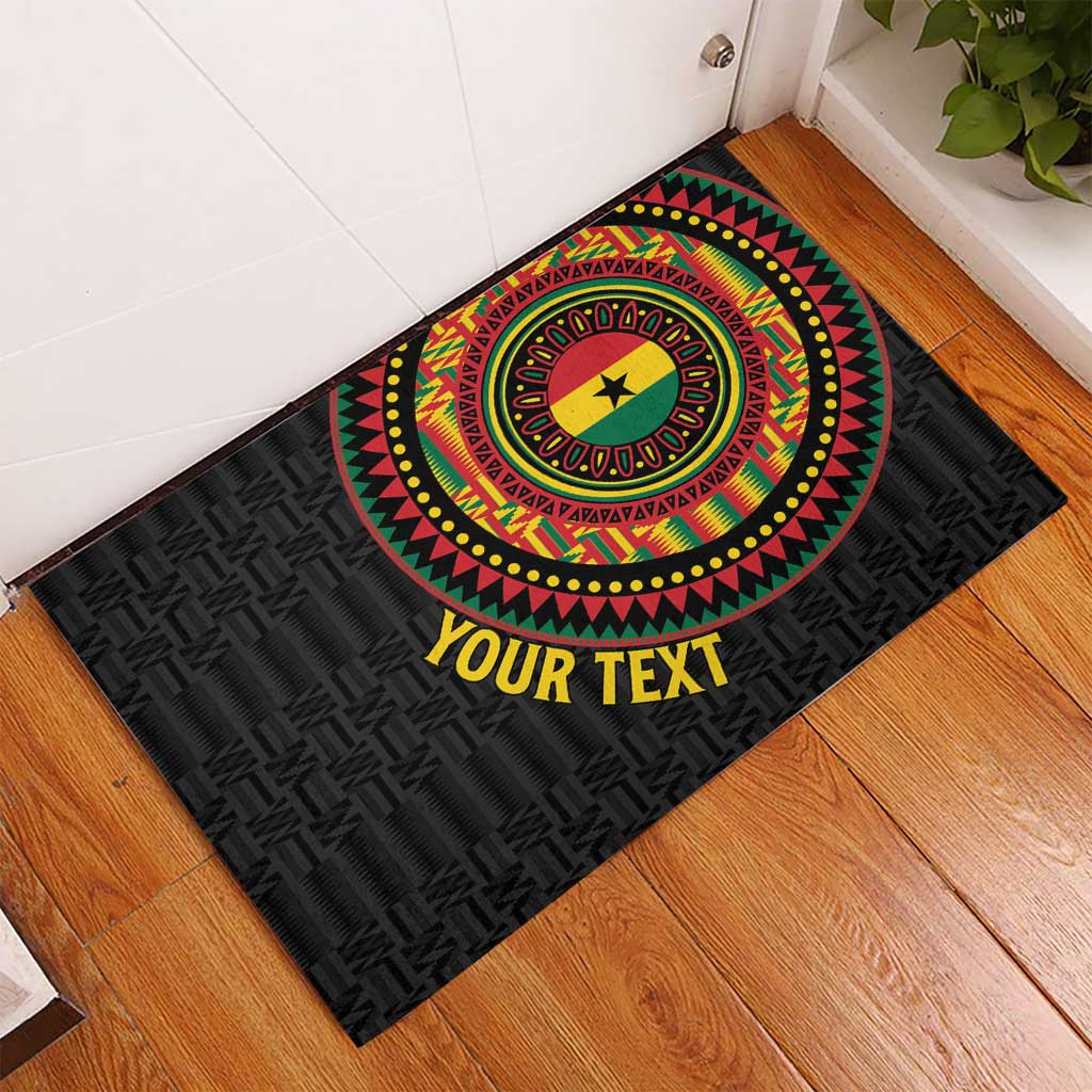 Personalised Ghana Rubber Doormat African Tribal Mix Kente Patterns