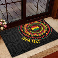 Personalised Ghana Rubber Doormat African Tribal Mix Kente Patterns
