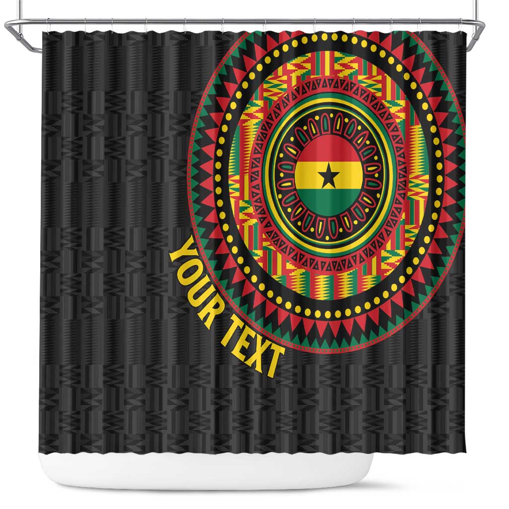 Personalised Ghana Shower Curtain African Tribal Mix Kente Patterns