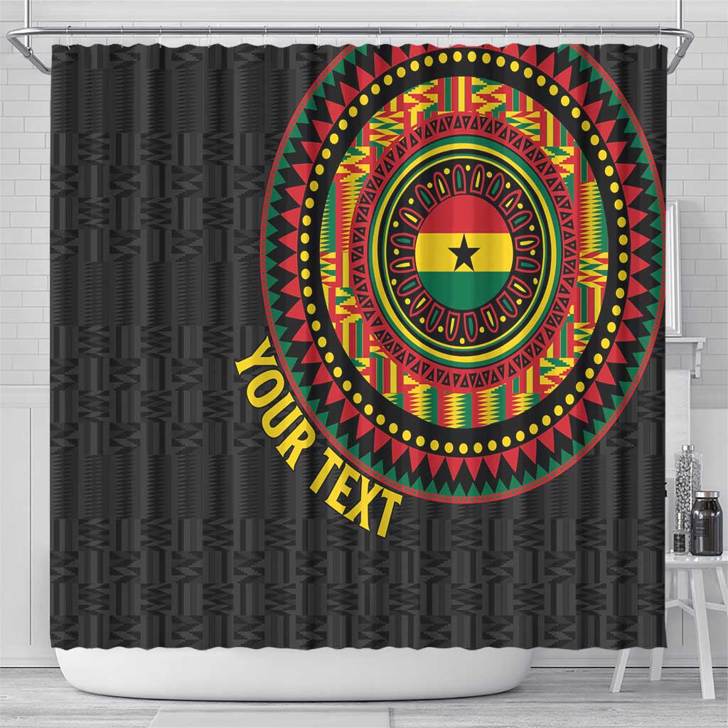 Personalised Ghana Shower Curtain African Tribal Mix Kente Patterns