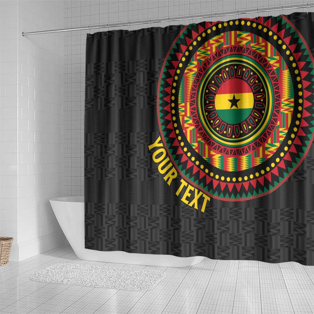 Personalised Ghana Shower Curtain African Tribal Mix Kente Patterns