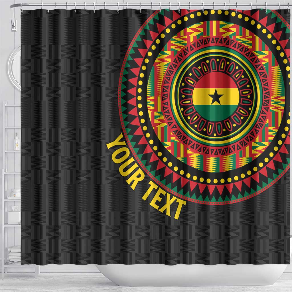 Personalised Ghana Shower Curtain African Tribal Mix Kente Patterns