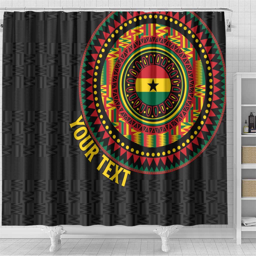 Personalised Ghana Shower Curtain African Tribal Mix Kente Patterns