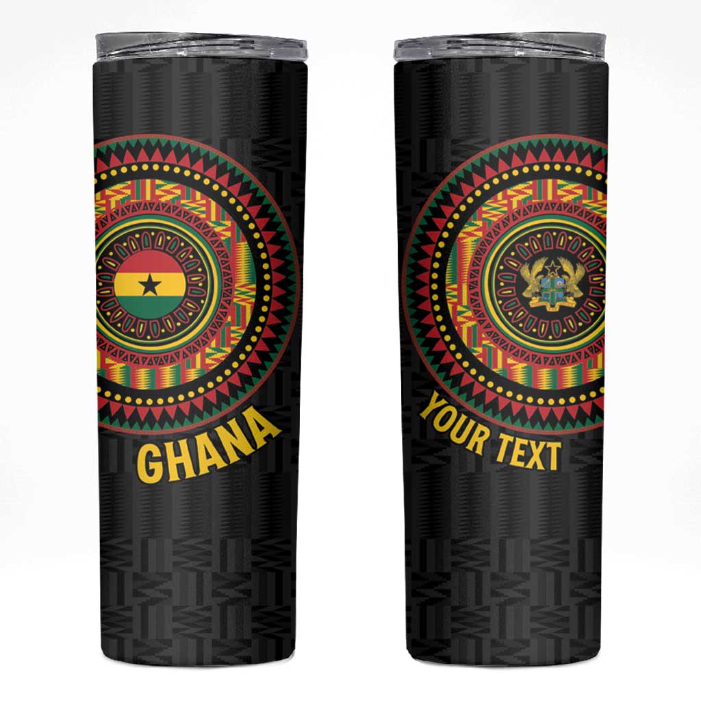Personalised Ghana Skinny Tumbler African Tribal Mix Kente Patterns