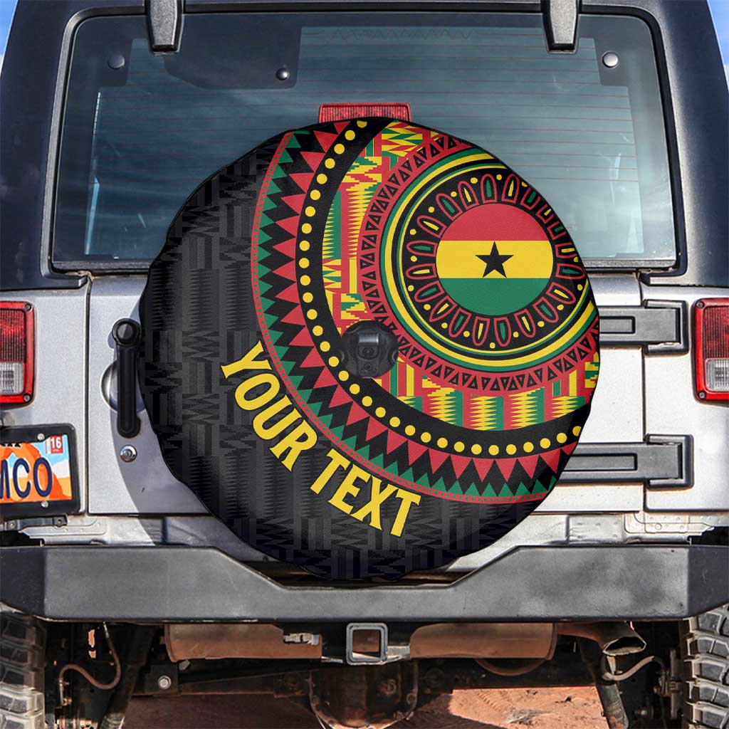 Personalised Ghana Spare Tire Cover African Tribal Mix Kente Patterns