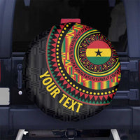 Personalised Ghana Spare Tire Cover African Tribal Mix Kente Patterns