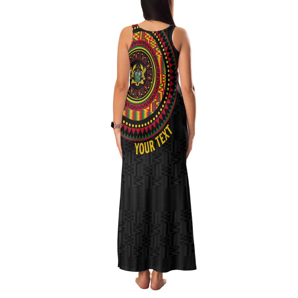 Personalised Ghana Tank Maxi Dress African Tribal Mix Kente Patterns
