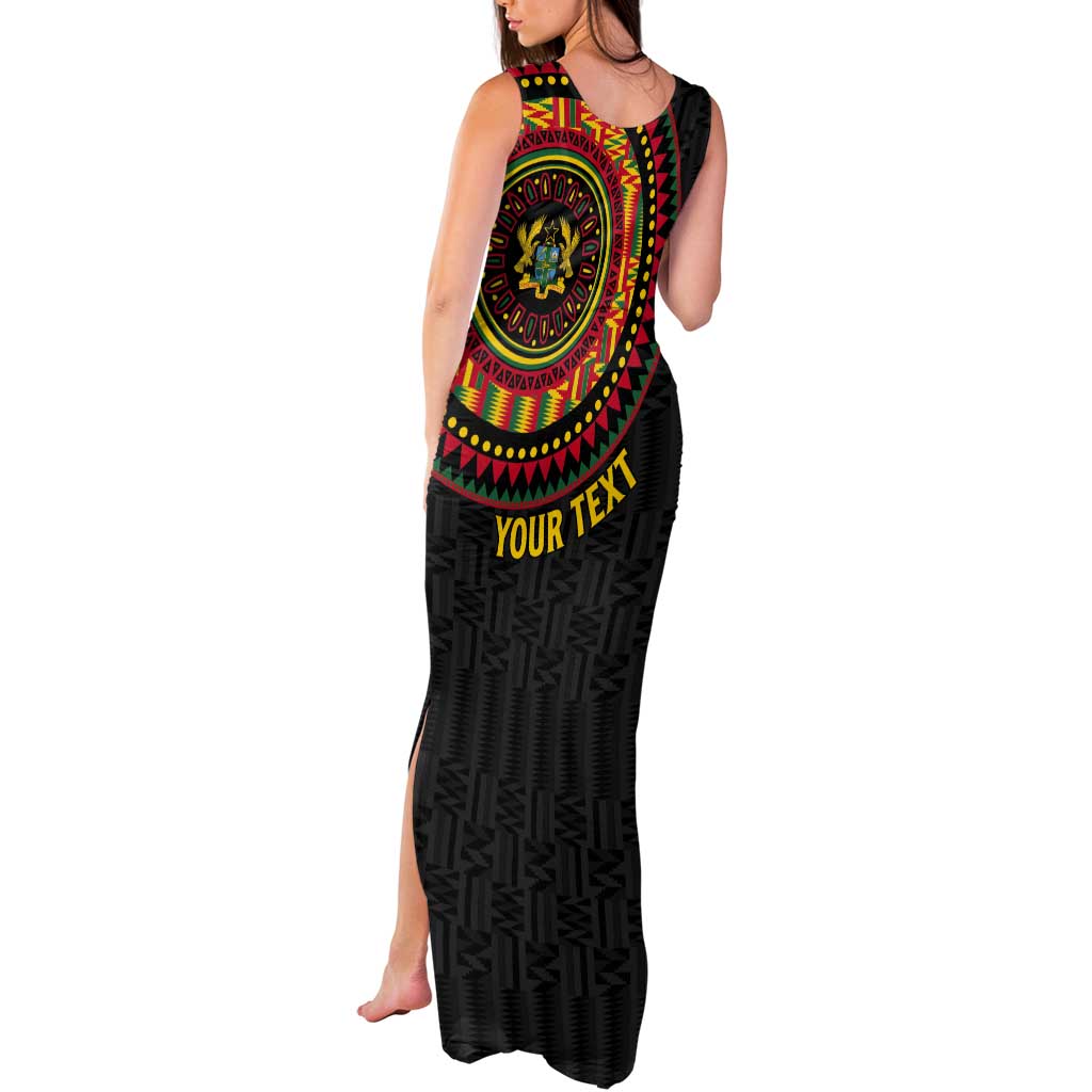 Personalised Ghana Tank Maxi Dress African Tribal Mix Kente Patterns