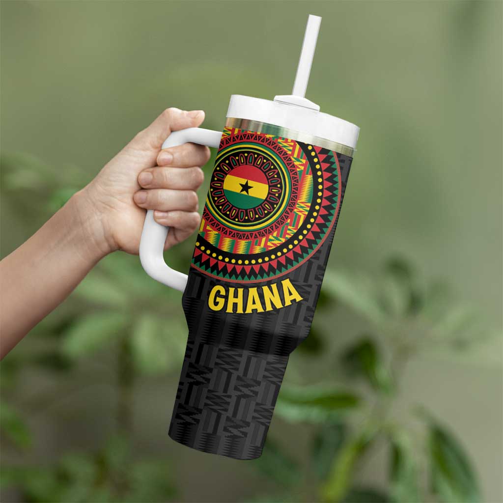 Personalised Ghana Tumbler With Handle African Tribal Mix Kente Patterns