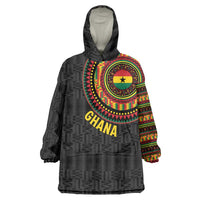 Personalised Ghana Wearable Blanket Hoodie African Tribal Mix Kente Patterns