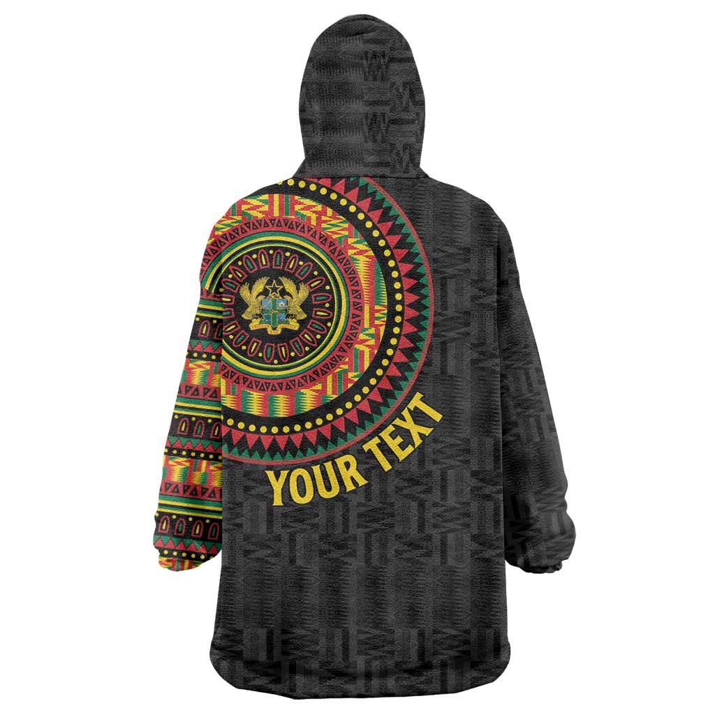 Personalised Ghana Wearable Blanket Hoodie African Tribal Mix Kente Patterns