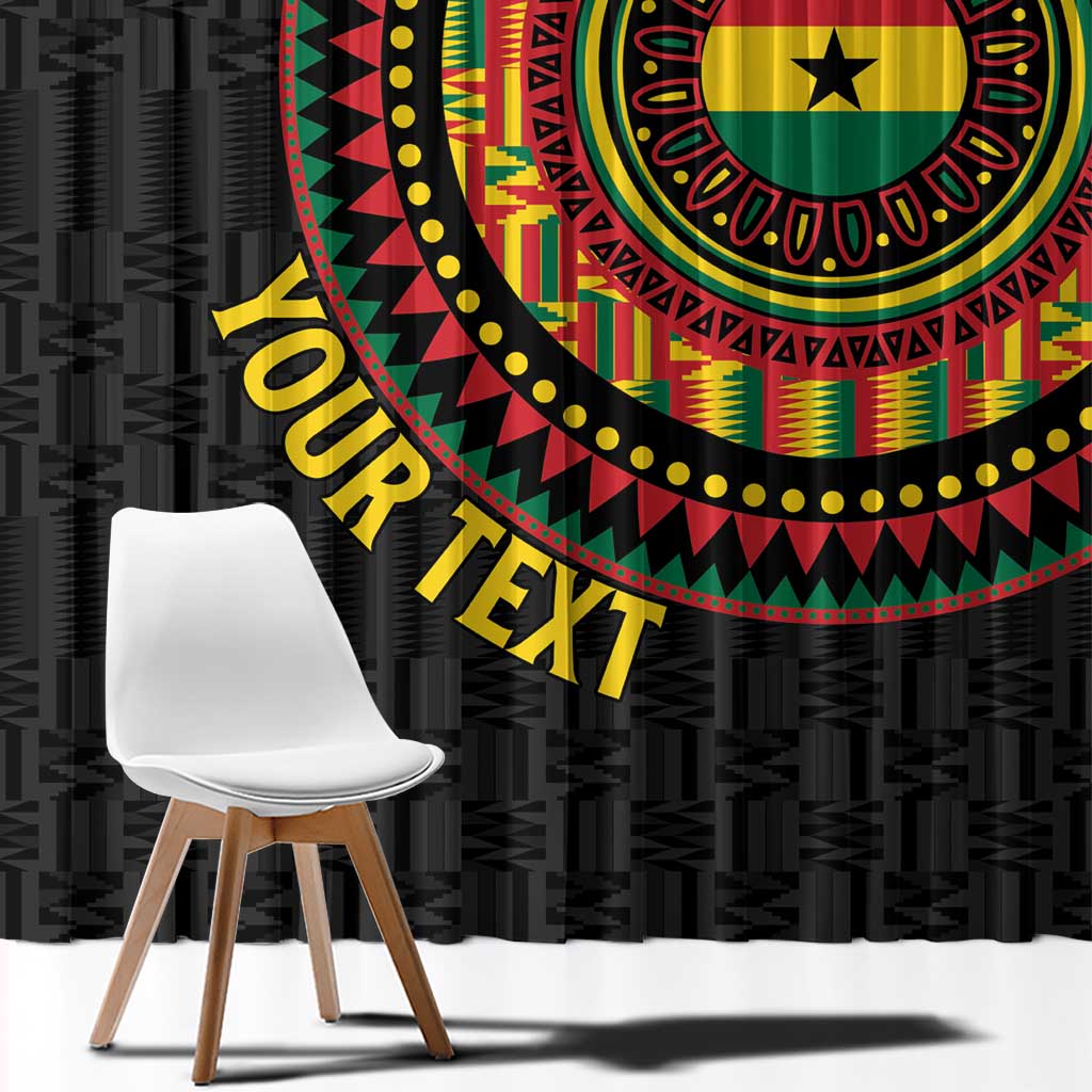 Personalised Ghana Window Curtain African Tribal Mix Kente Patterns