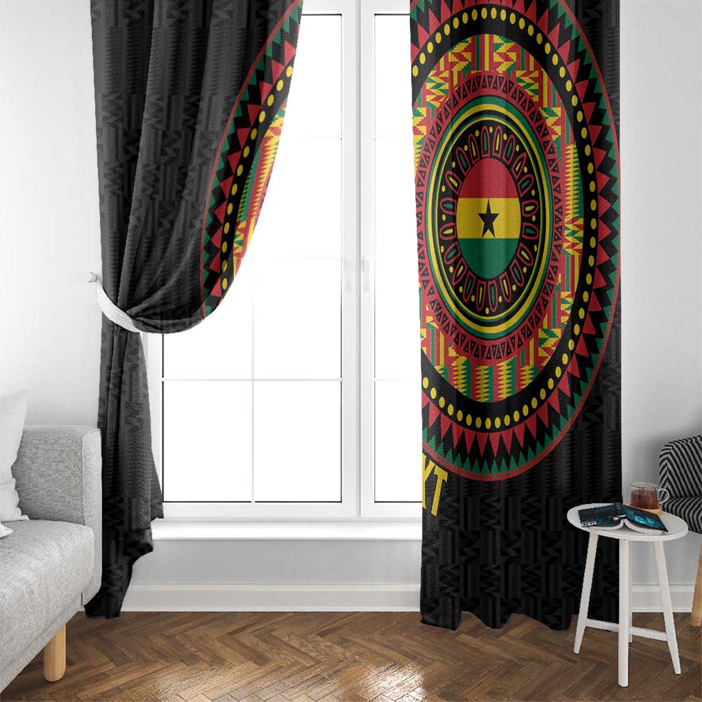Personalised Ghana Window Curtain African Tribal Mix Kente Patterns