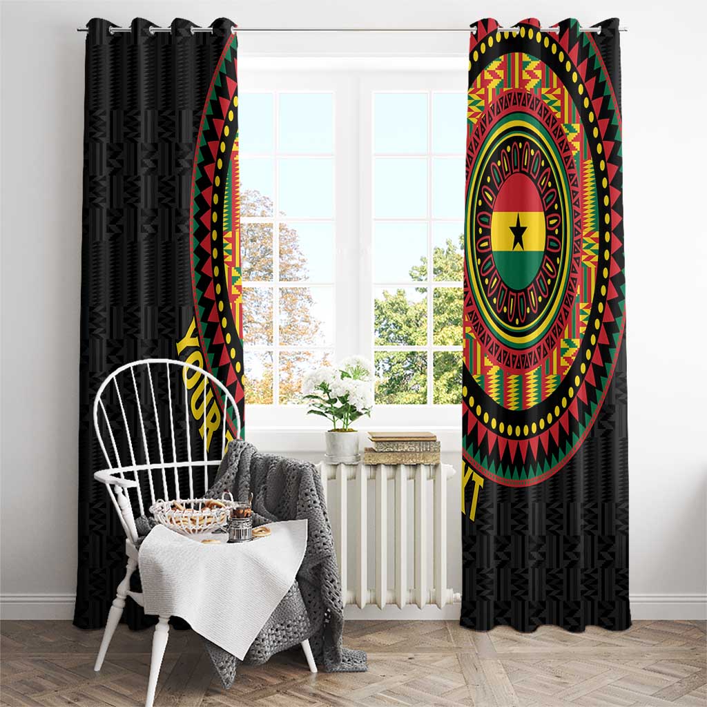 Personalised Ghana Window Curtain African Tribal Mix Kente Patterns
