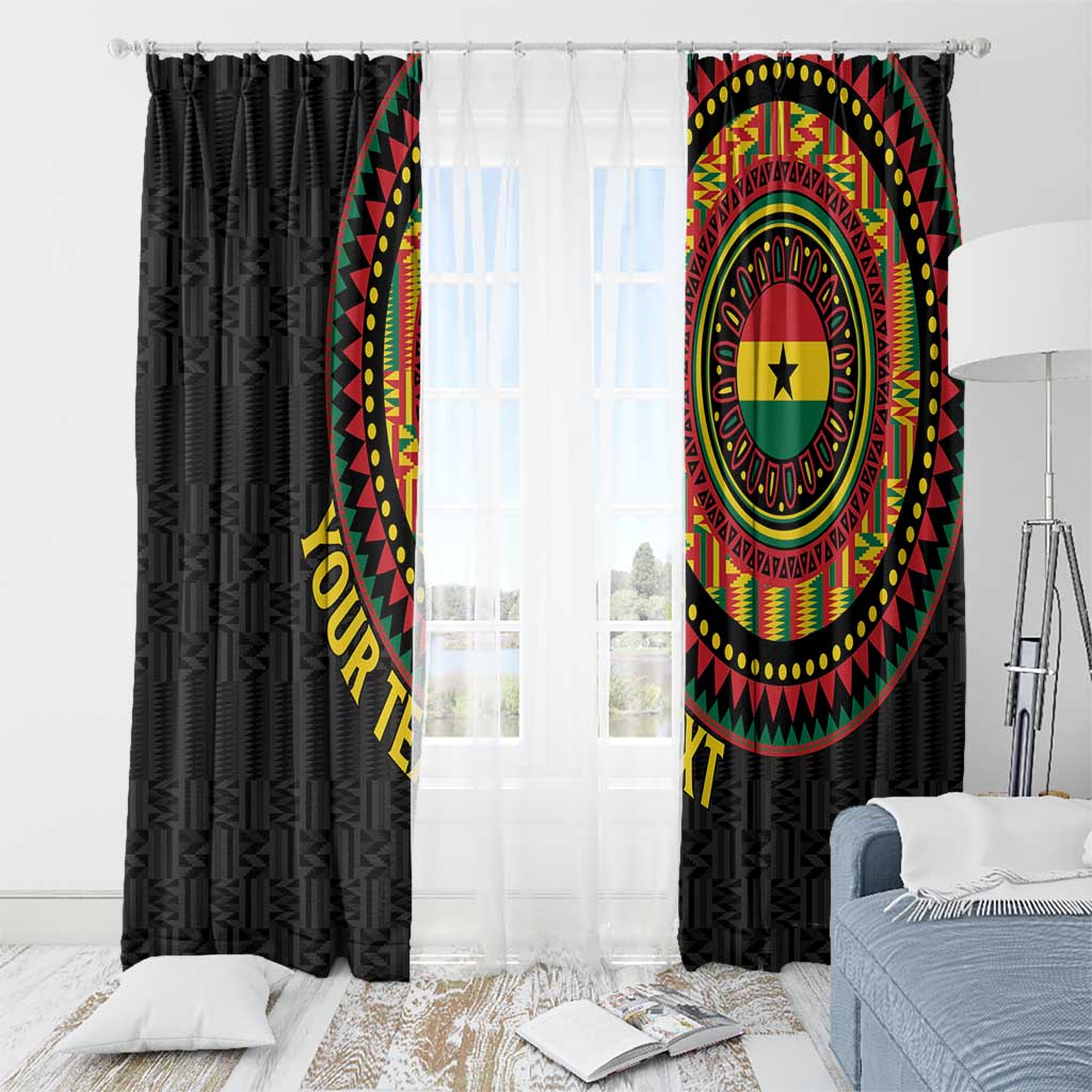 Personalised Ghana Window Curtain African Tribal Mix Kente Patterns