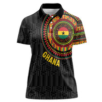 Personalised Ghana Women Polo Shirt African Tribal Mix Kente Patterns