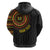 Personalised Ghana Zip Hoodie African Tribal Mix Kente Patterns
