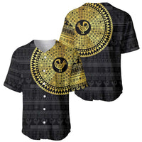 Sankofa Bird Baseball Jersey Adinkra Symbols - Gold Version