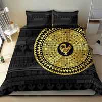 Sankofa Bird Bedding Set Adinkra Symbols - Gold Version