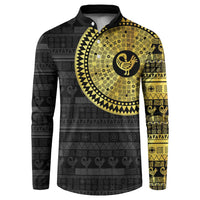 Sankofa Bird Button Sweatshirt Adinkra Symbols - Gold Version