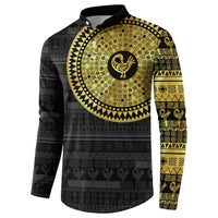 Sankofa Bird Button Sweatshirt Adinkra Symbols - Gold Version