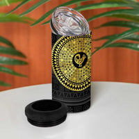 Sankofa Bird 4 in 1 Can Cooler Tumbler Adinkra Symbols - Gold Version