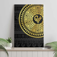 Sankofa Bird Canvas Wall Art Adinkra Symbols - Gold Version