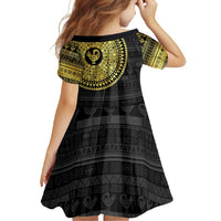 Sankofa Bird Family Matching Off Shoulder Maxi Dress and Hawaiian Shirt Adinkra Symbols - Gold Version