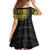 Sankofa Bird Family Matching Off Shoulder Maxi Dress and Hawaiian Shirt Adinkra Symbols - Gold Version