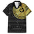 Sankofa Bird Family Matching Puletasi and Hawaiian Shirt Adinkra Symbols - Gold Version