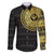 Sankofa Bird Family Matching Puletasi and Hawaiian Shirt Adinkra Symbols - Gold Version