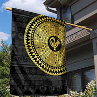 Sankofa Bird Garden Flag Adinkra Symbols - Gold Version