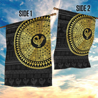 Sankofa Bird Garden Flag Adinkra Symbols - Gold Version