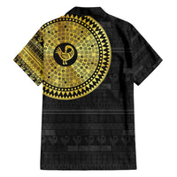 Sankofa Bird Hawaiian Shirt Adinkra Symbols - Gold Version