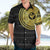 Sankofa Bird Hawaiian Shirt Adinkra Symbols - Gold Version