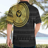 Sankofa Bird Hawaiian Shirt Adinkra Symbols - Gold Version