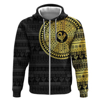 Sankofa Bird Hoodie Adinkra Symbols - Gold Version