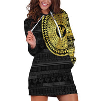 Sankofa Bird Hoodie Dress Adinkra Symbols - Gold Version