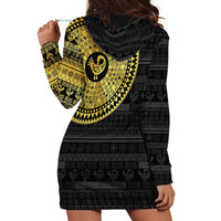 Sankofa Bird Hoodie Dress Adinkra Symbols - Gold Version