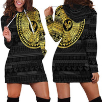 Sankofa Bird Hoodie Dress Adinkra Symbols - Gold Version
