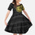 Sankofa Bird Kid Short Sleeve Dress Adinkra Symbols - Gold Version